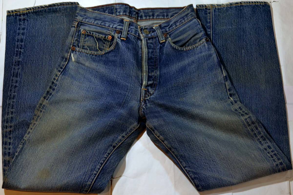 t578/LEVIS501ビッグE Sタイプヴィンテージ 色落ち抜群 程度良 キャタピラ！_画像2