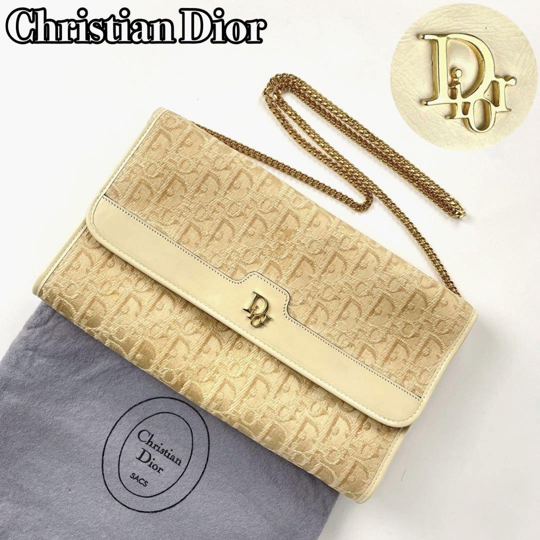 美品□Christian Dior ディオール ショルダーバッグ 2way トロッター