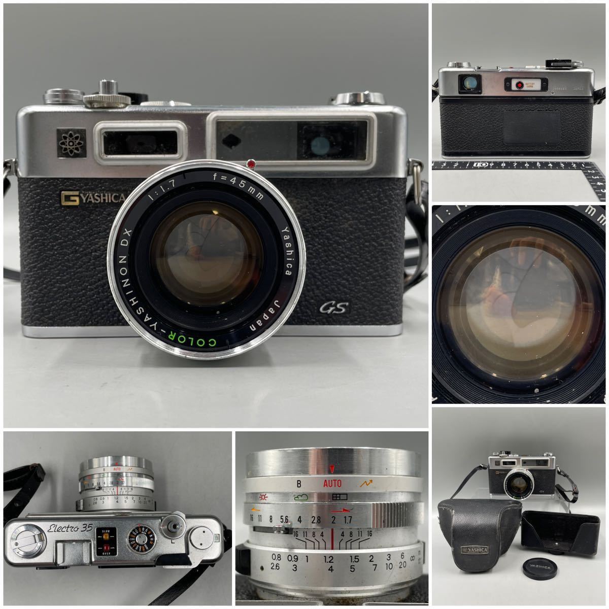 レトロ フイルムカメラ」Yashica Electro 35 グレー 美品-