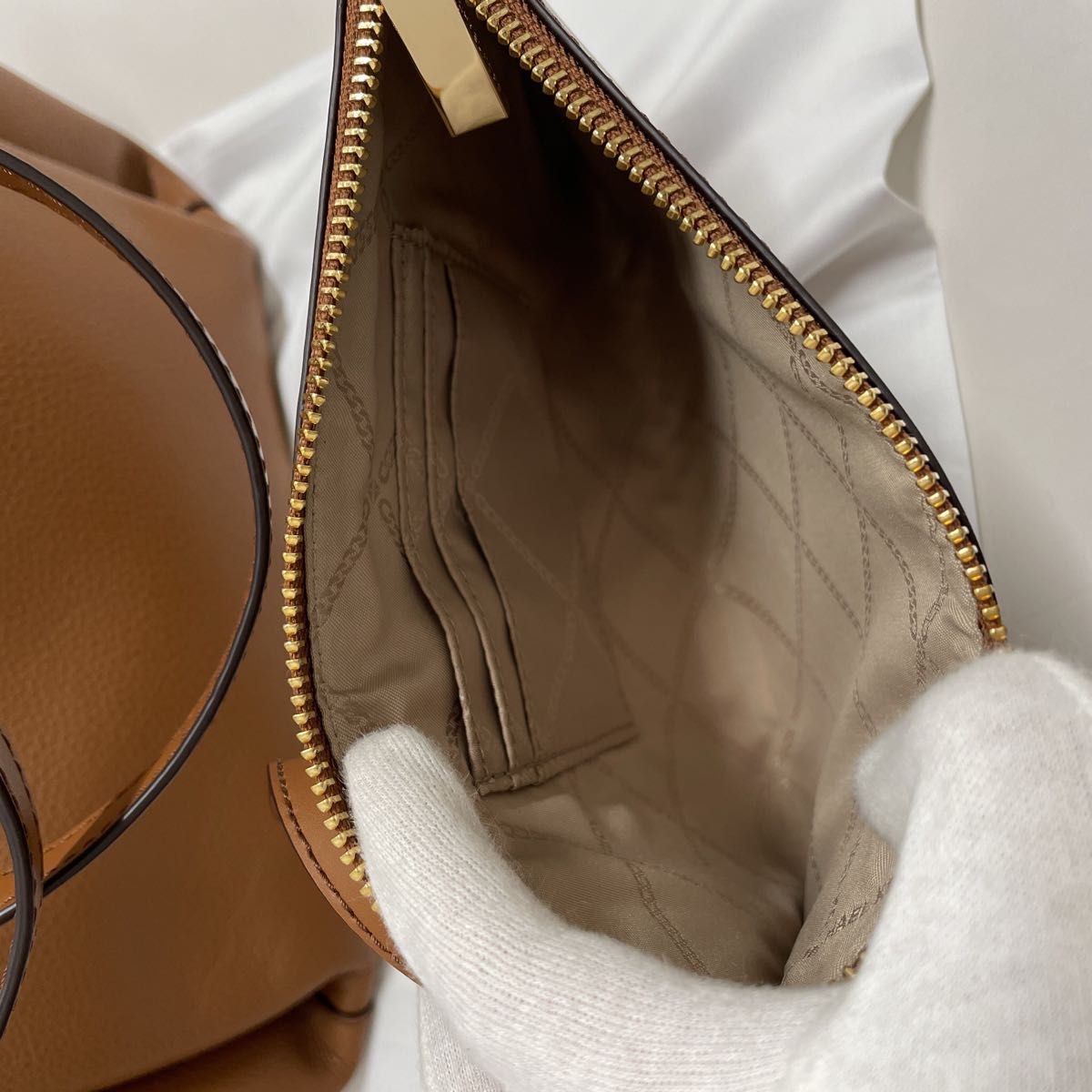 マイケルコース MICHAEL KORS FREYA オープントート ラージ 30S2G7FT3L ブラウン 8