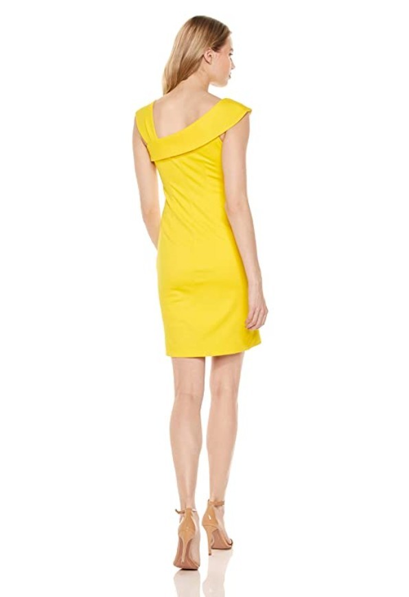 ■Yellow LARK & RO ラーク ＆ ロー 鮮やかな黄色 ドレス　ワンピース ■ 大きいサイズ ■アメリカ 14 Sz ( 17号 , 4L , XXXL 換算 ) 特大_画像3