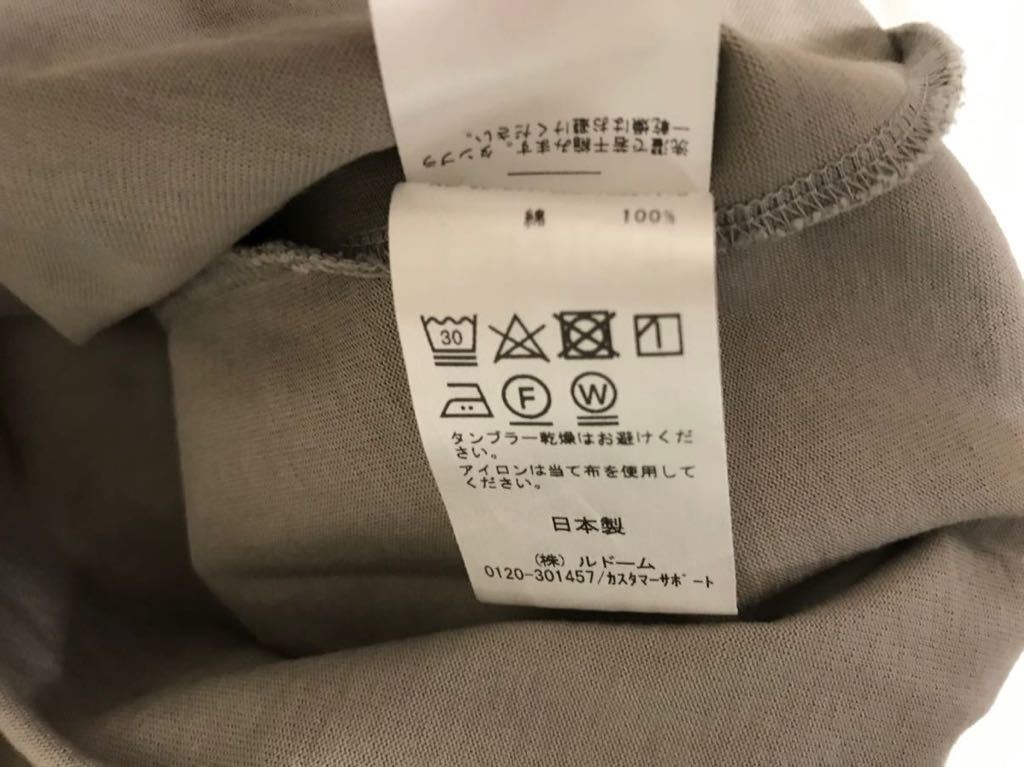 本物エディフィスEDIFICEコットン無地ポケット半袖TシャツメンズアメカジサーフミリタリービジネススーツS日本製グレー