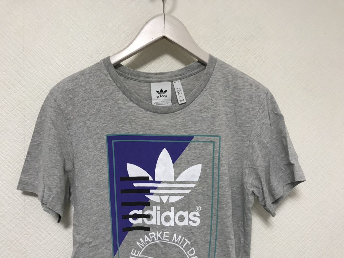 本物アディダスadidasコットンロゴプリント半袖TシャツメンズアメカジサーフミリタリーMグレートルコ製