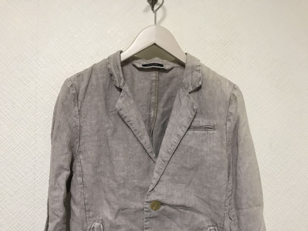 本物パドカレpas de calais リネン麻ニットテーラードジャケット