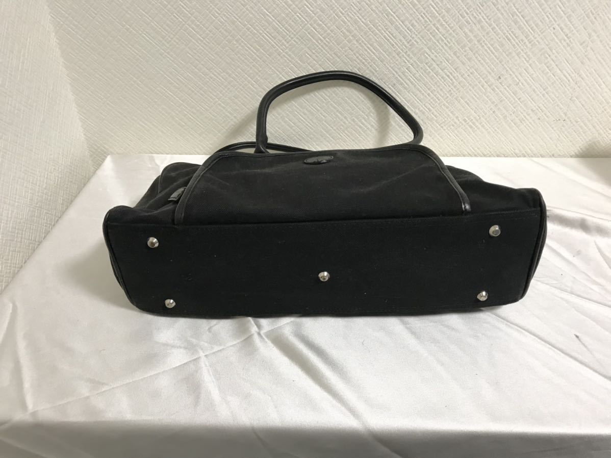  genuine article Agnes B agnesb original leather canvas hand business bag tote bag Boston back lady's men's travel travel black black made in Japan 