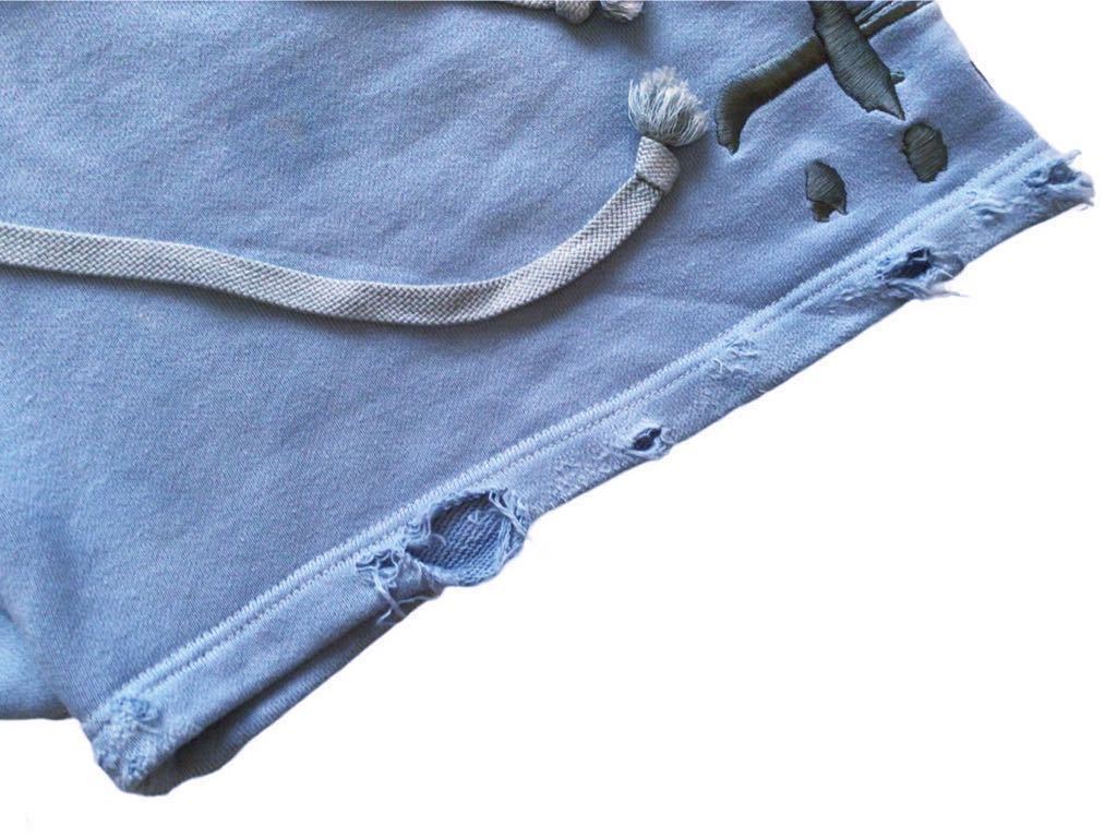 CVTVLIST CTLS USUAL SHORTS”BLUE DAMAGED“カタリスト ユージュアル