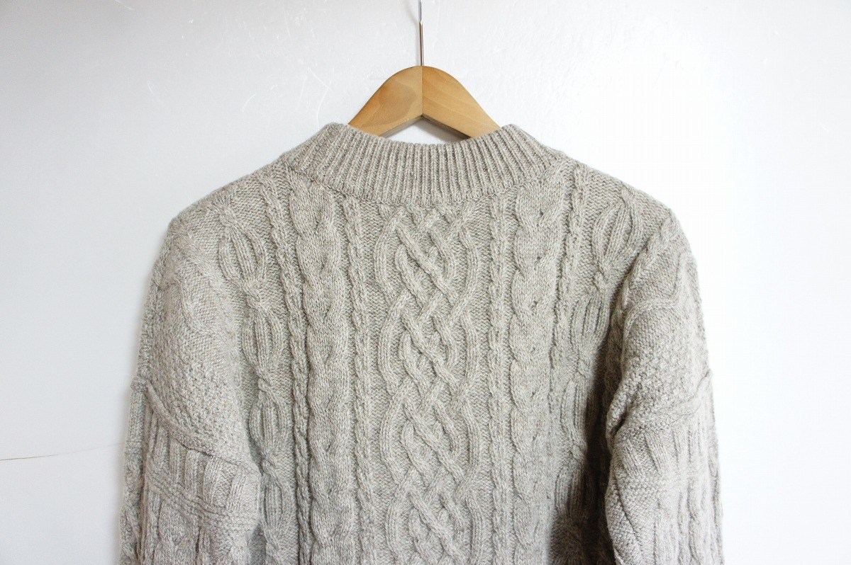 18AW comm.arch コムアーチ NoMad Fisherman's Jumper ケーブル ニット フィッシャーマン セーター 茶灰 314M_画像7