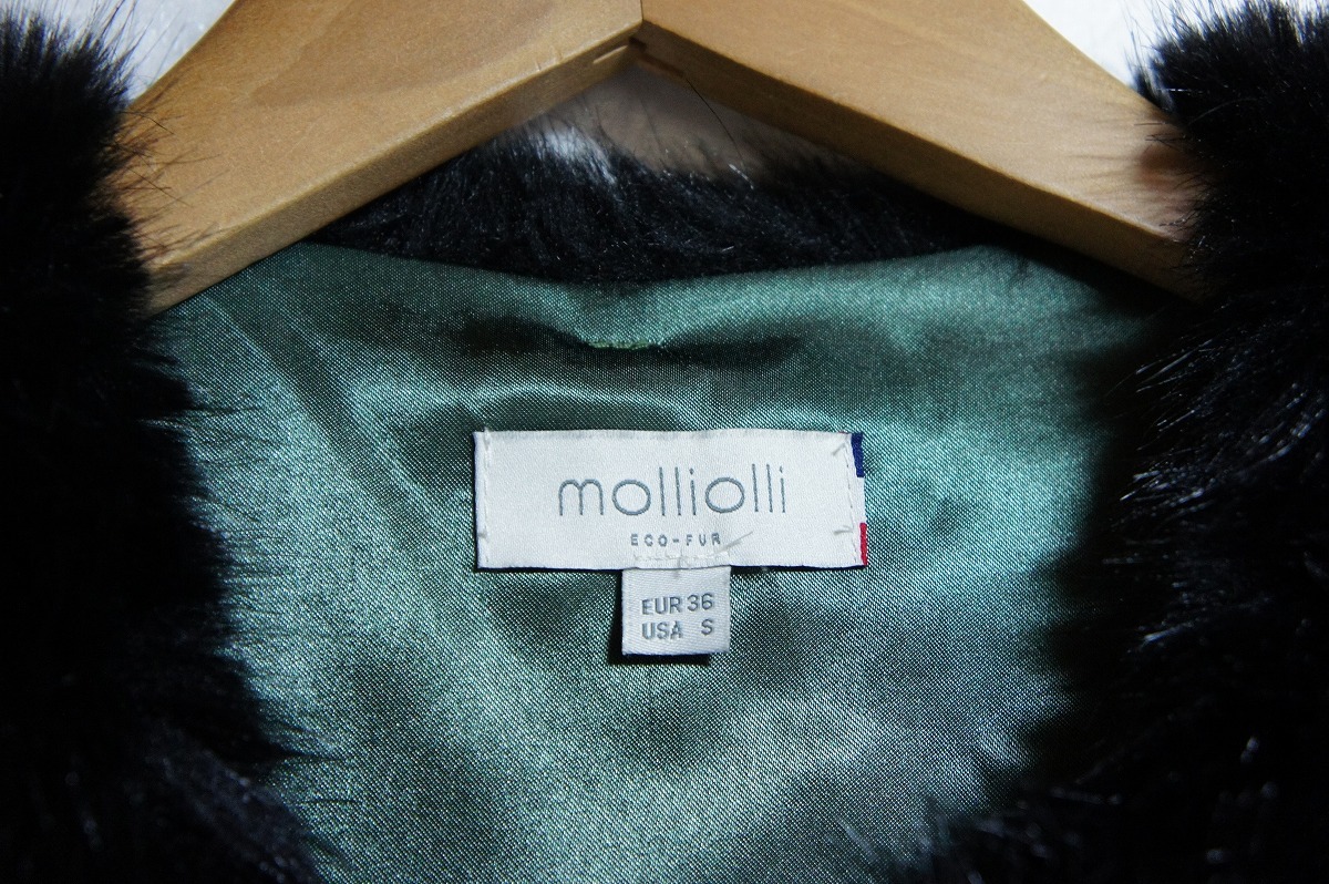 18AW molliollimo rio li2 tone fur the best eko fur black ash Journal Standard H.P.FRANCE service EUR36 USA S 203M