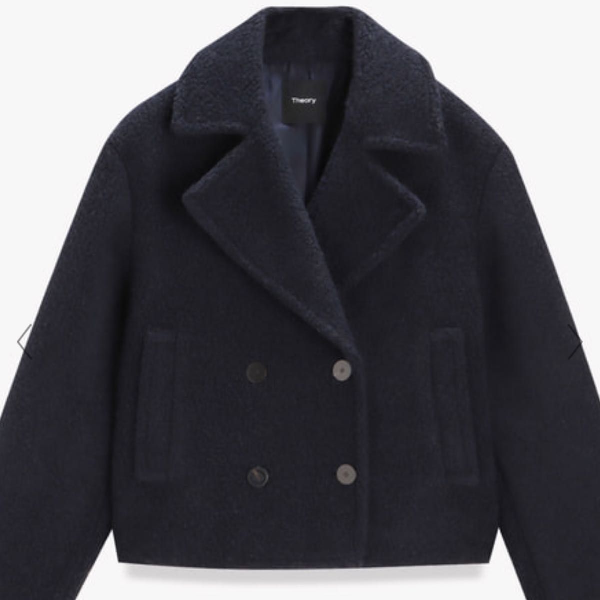 theory Teddy Fleece Faux Fur Peacoat S