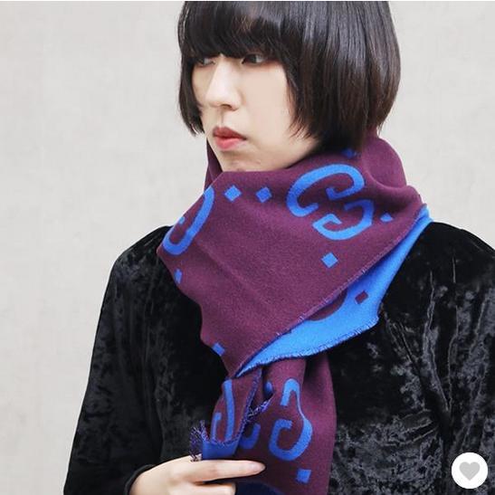 【最安値に挑戦】小物☆未使用☆GUCCI グッチ GGジャカード ウールシルク スカーフ