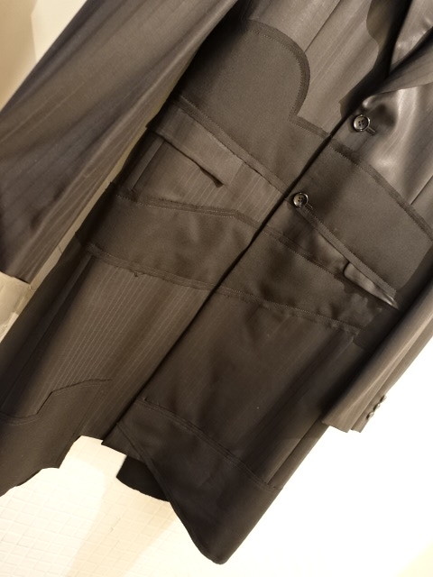 コムデギャルソンオム PLUS プリュス 21SS 2021SS ロング丈 ジャケット テーラード パッチワーク 未使用_画像3