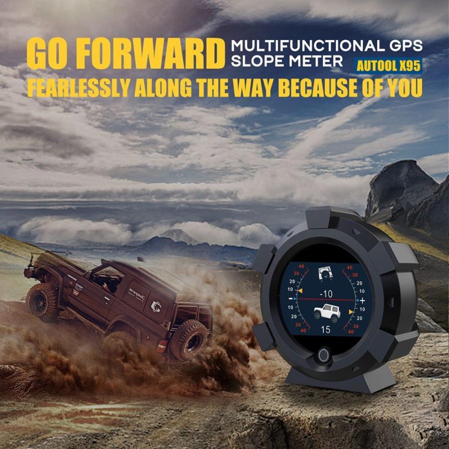 【送料無料】SUV RV オフロード車対応 スマート GPS スピードメーター デジタル 勾配レベルメーター_画像1
