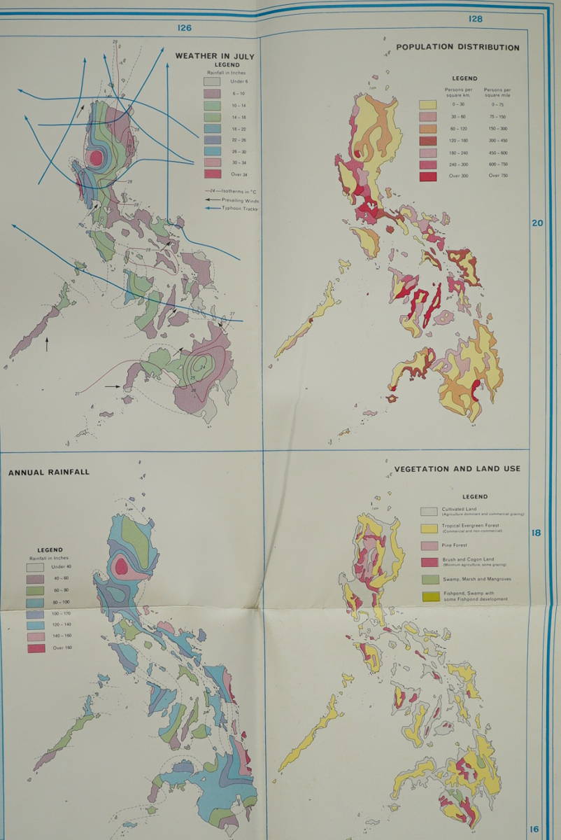 フィリピン地図 全図1枚 / 裏 町名索引 　　　検:セブ ミンダナオ島 ダバオ マニラ ハロハロ フィリピン料理レストラン サンミゲルビール
