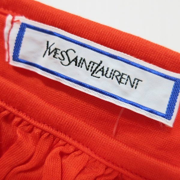 #sncivu* sun rolan YVES SAINT LAURENT YSLT YSL cut and sewn M orange no sleeve frill lady's [747173]