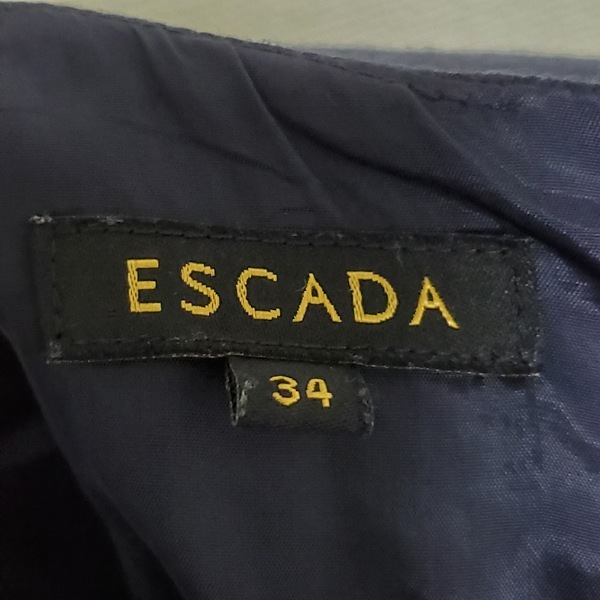 #wnc エスカーダ ESCADA ワンピース 34 紺 半袖 バックジップ レディース [784963]_画像5