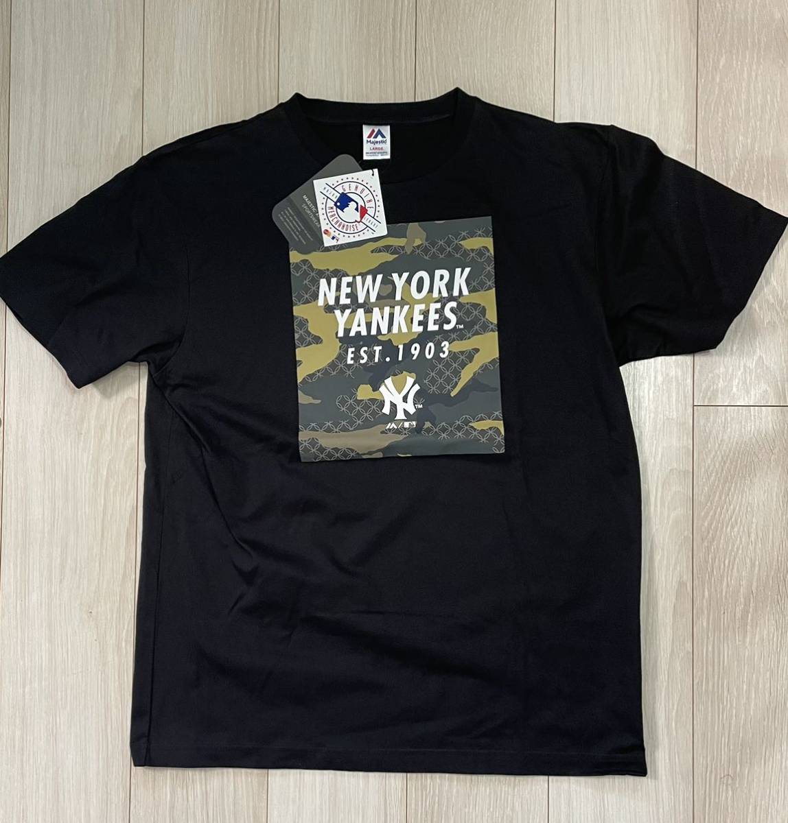 新品　マジェスティック（Majestic）ウェア 半袖Tシャツ NYK SQUARE CAMOUFLAGE LOGO Lサイズ