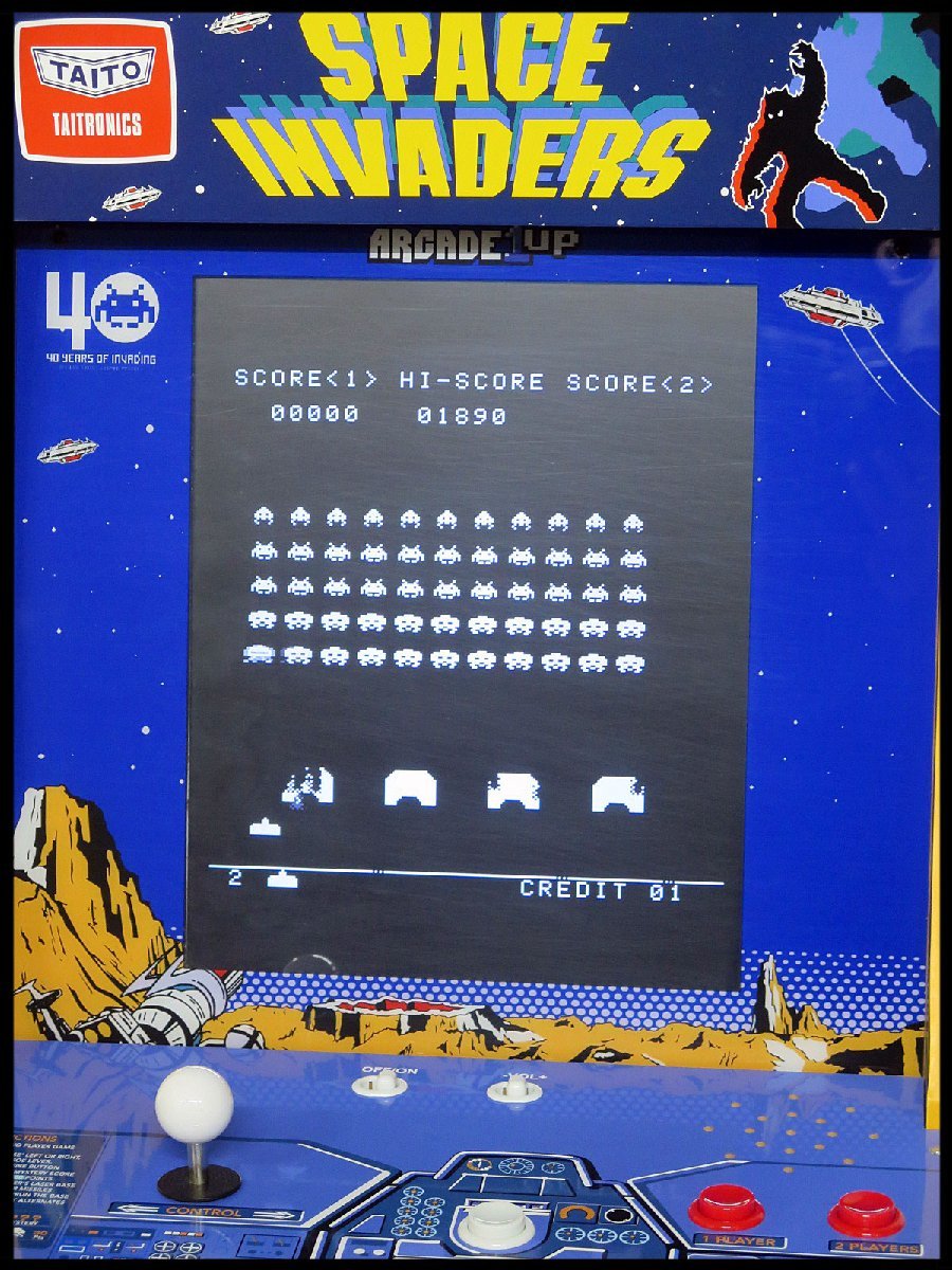 美品 タイトー スペースインベーダーゲーム 40th記念 アーケードワン