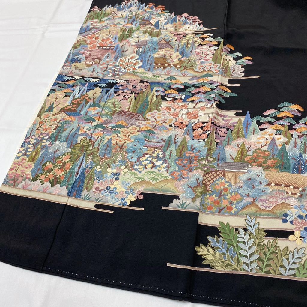 刺繍の黒留袖 相良刺繍 着物 yetitours.co.nz