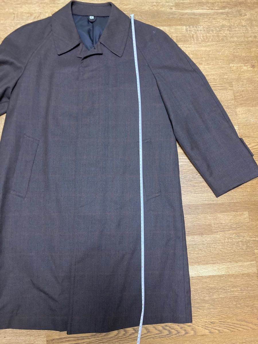 CHERRY CLOTH SAKURA COAT 焦げ茶色のチェック柄のコート メンズ CHERRY CLOTH SAKURA COAT 焦げ茶色のチェック柄のコート メンズ