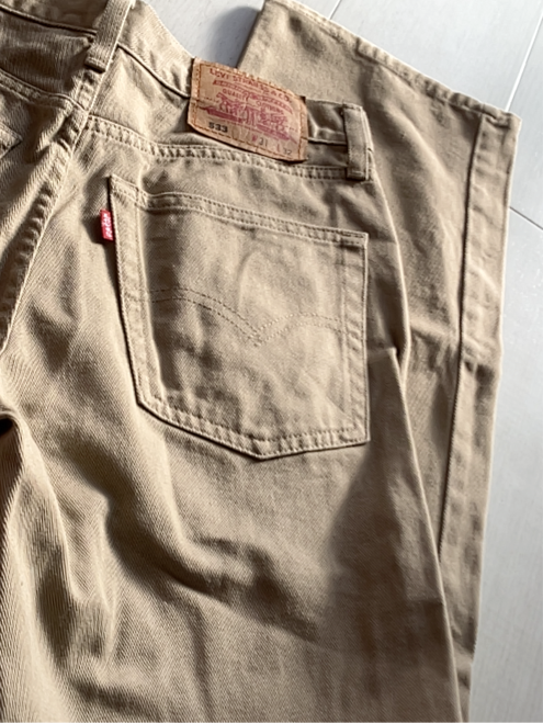 即決 W31 リーバイス Levi's 533-36 コットンツイル ストレート 廃盤 2003年春夏モデル アメリカンスタンダードジーンズ ベージュ