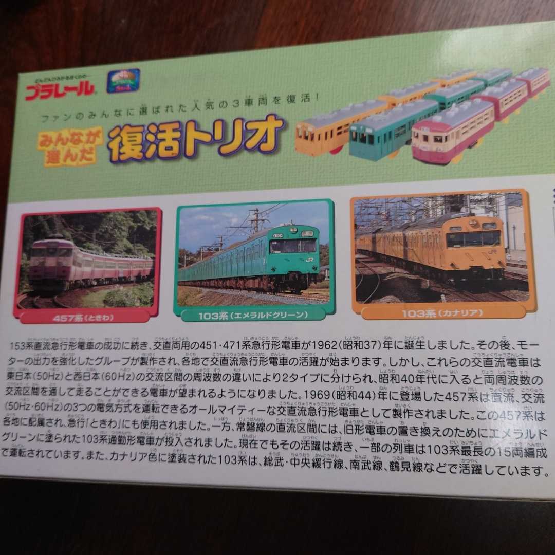 新品未使用 プラレール 電動プラ電車トリオ みんなが選んだ復活トリオ