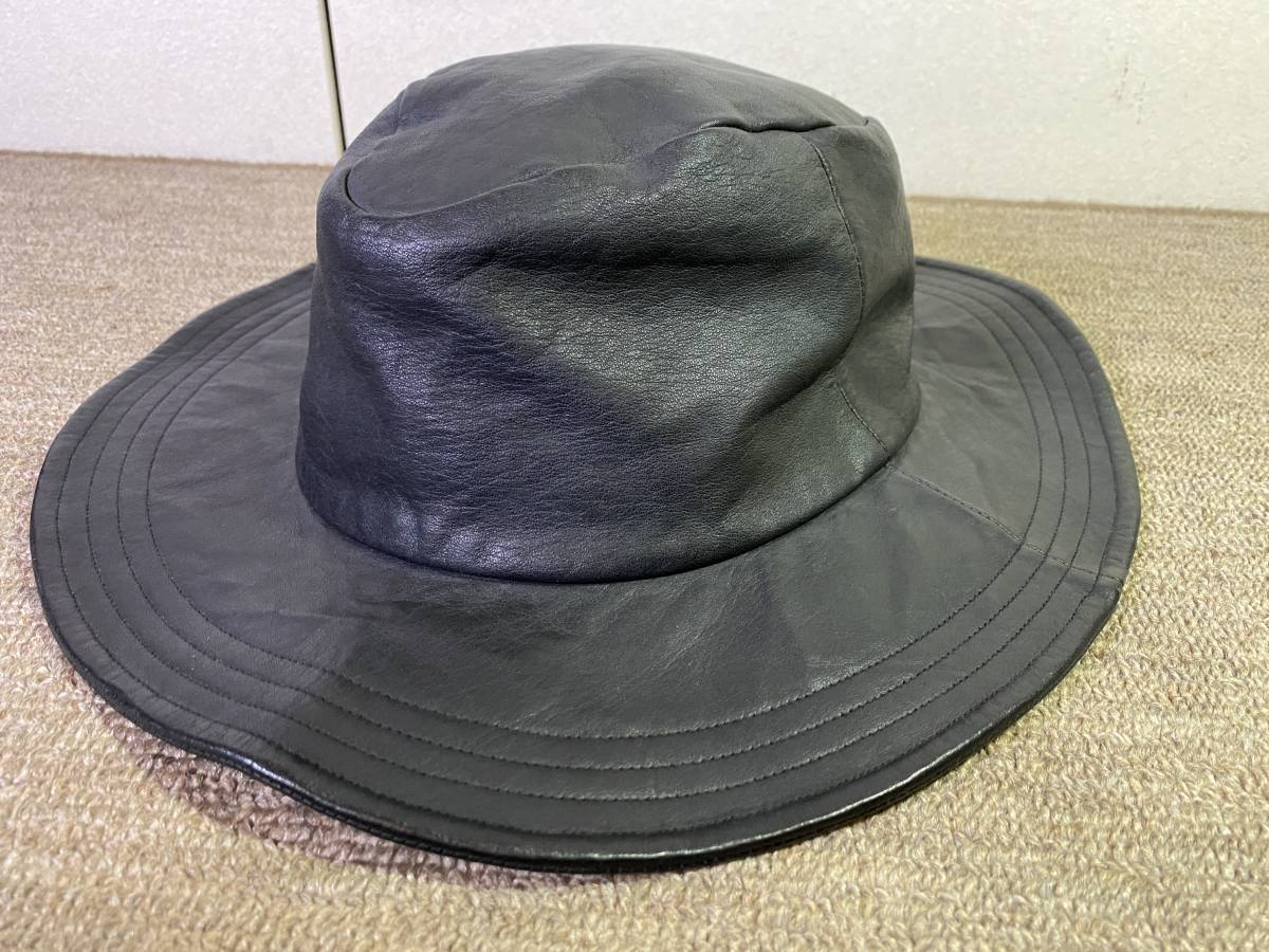 NONNATIVE カウレザーハット　ブラック_画像7