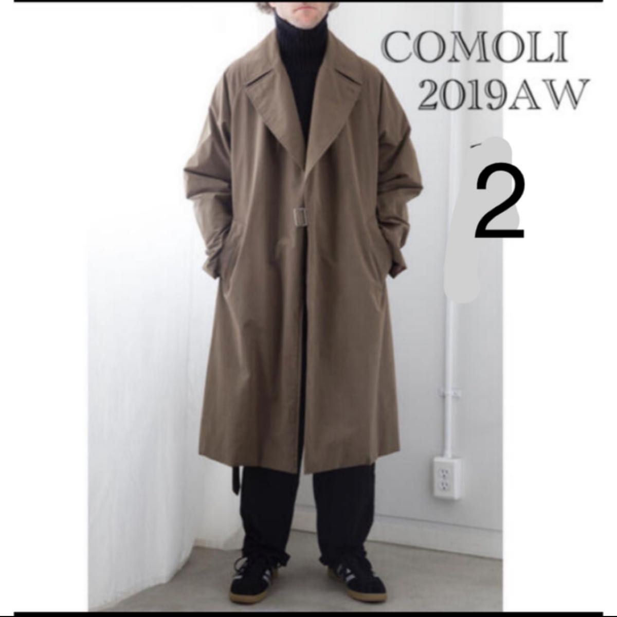 名作 】COMOLI コモリ 2019AW タイロッケンコート カーキ ライナー付 2