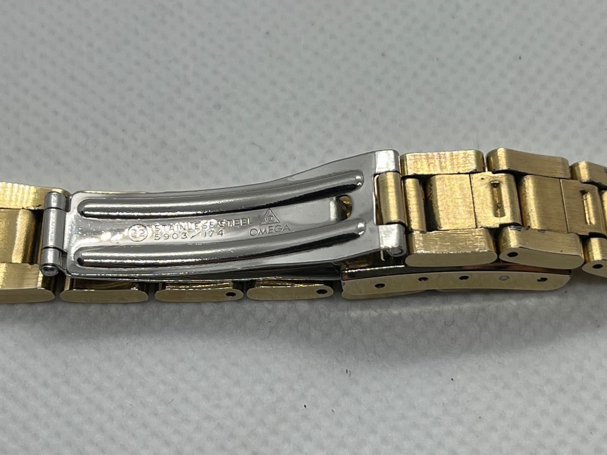 稼働品】OMEGA オメガ Geneve ジュネーブ GP ゴールド文字盤 自動巻