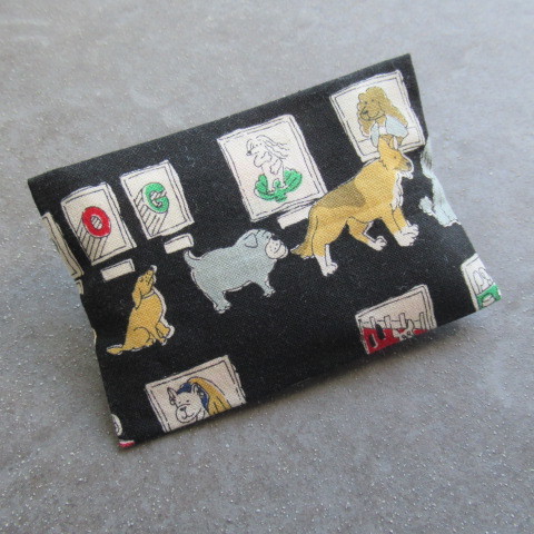  hand made * foreign book. . seems . dog ... pattern Mini size tissue case *