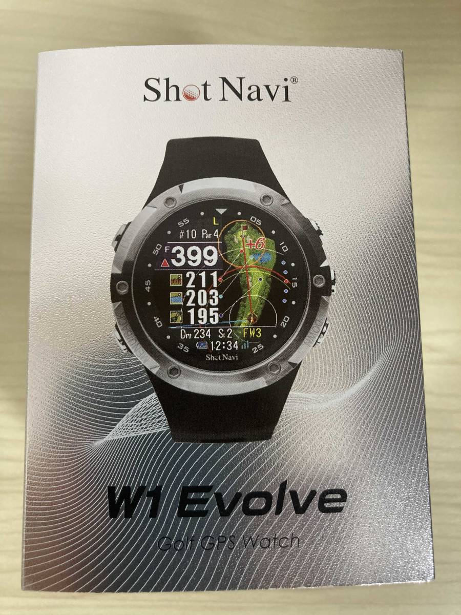 ショットナビ W1 Evolve 外箱有り 取説 時計型GPSゴルフレーダー