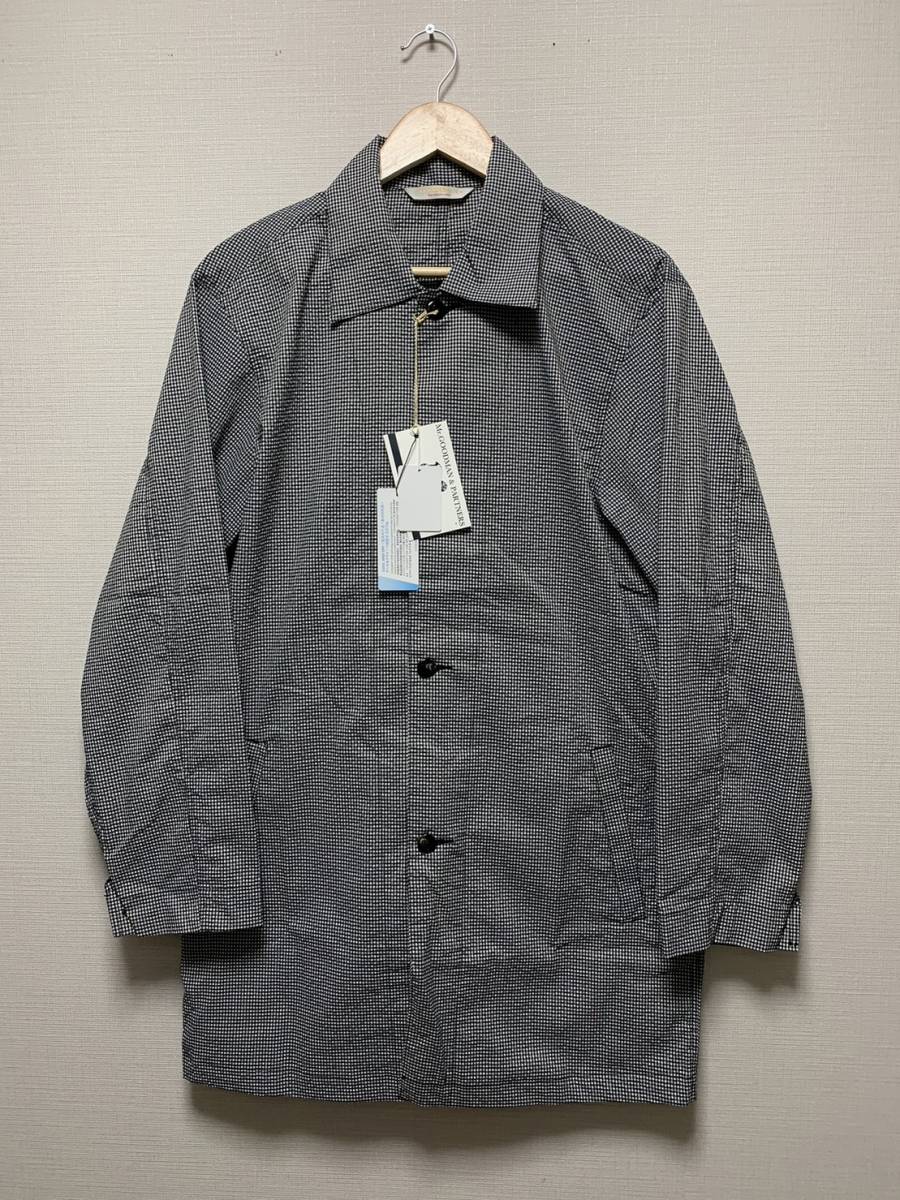 未使用☆[MR.GOODMAN by ANDFAMILY'S] 22SS 定価37,290 SUCKER MID COAT COOLMAX生地 チェック アサッカーコート M MGJK-2206698_画像1