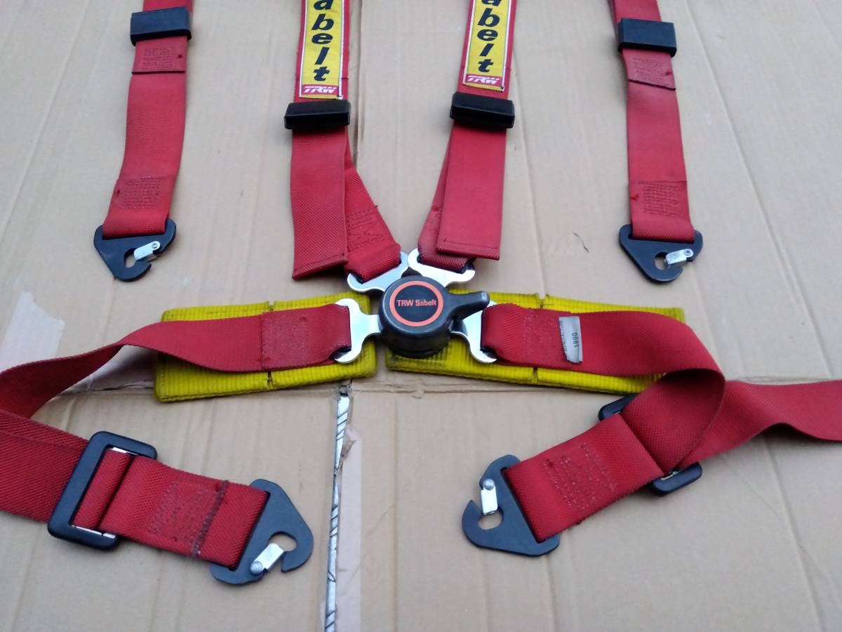  Works specification sa belt cam-lock 4 -point type seat belt red top Formula 4×4 racing Harness rotary buckle Sabelt