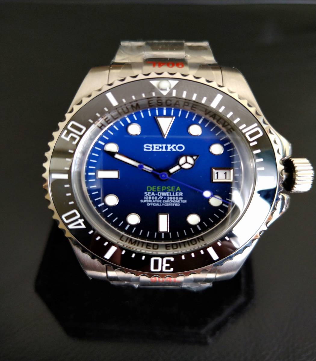 桜 印 seiko mod NH35 カスタム ディープシー ブルーグラデーション