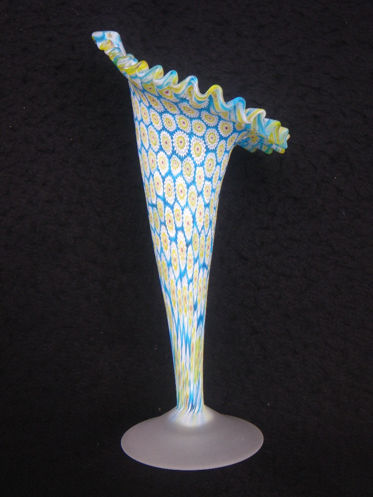 Murano glass ITALY flowerbase 全高305㎜ 花瓶 一輪挿し フラワー