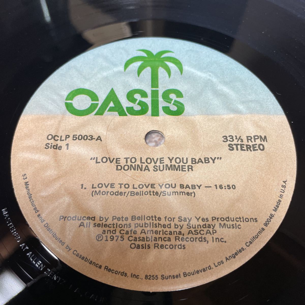 DONNA SUMMER ドナ・サマー/LOVE TO LOVE YOU BABY US盤75年初版（A774）_画像3