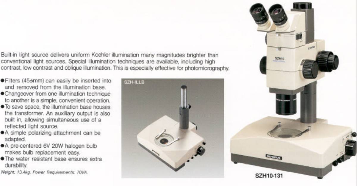 オリンパス高級実体顕微鏡（簡易偏光 下から透過照明ステージ＆上からリングLED照明） SZH SONYデジカメNEX-C3 ＋ 21.5インチモニタ