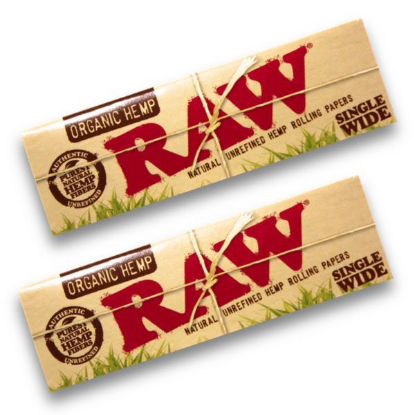 RAW オーガニックヘンプ シングル ワイド×2個セット【正規品/送料無料】手巻き タバコ ペーパー 巻紙_画像1