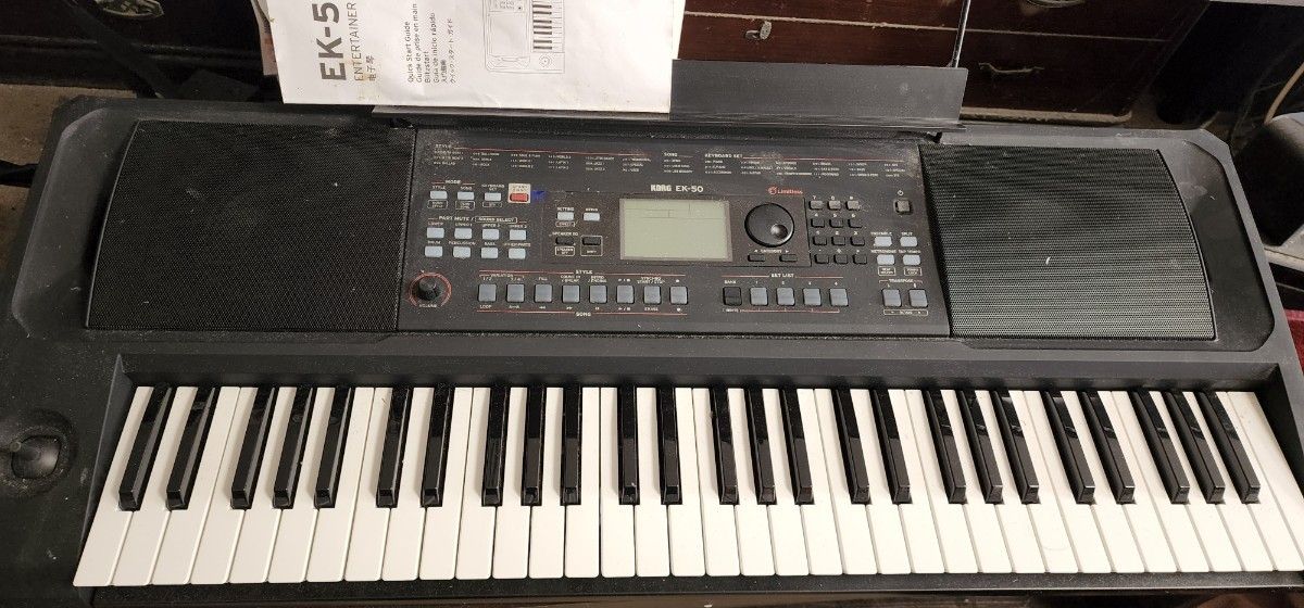 未使用キーボードKORG EK50L limitlessフットペダルEXP2付き7