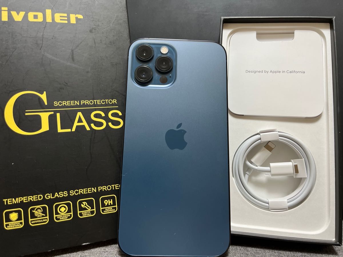 美品】iPhone12promax 128GB AppleCare付 ガラスフィルム新品3枚おまけ