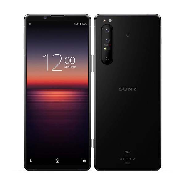 バッテリー80%以上 美品 SOG01 Xperia 1 II ブラック SIMフリー SIM