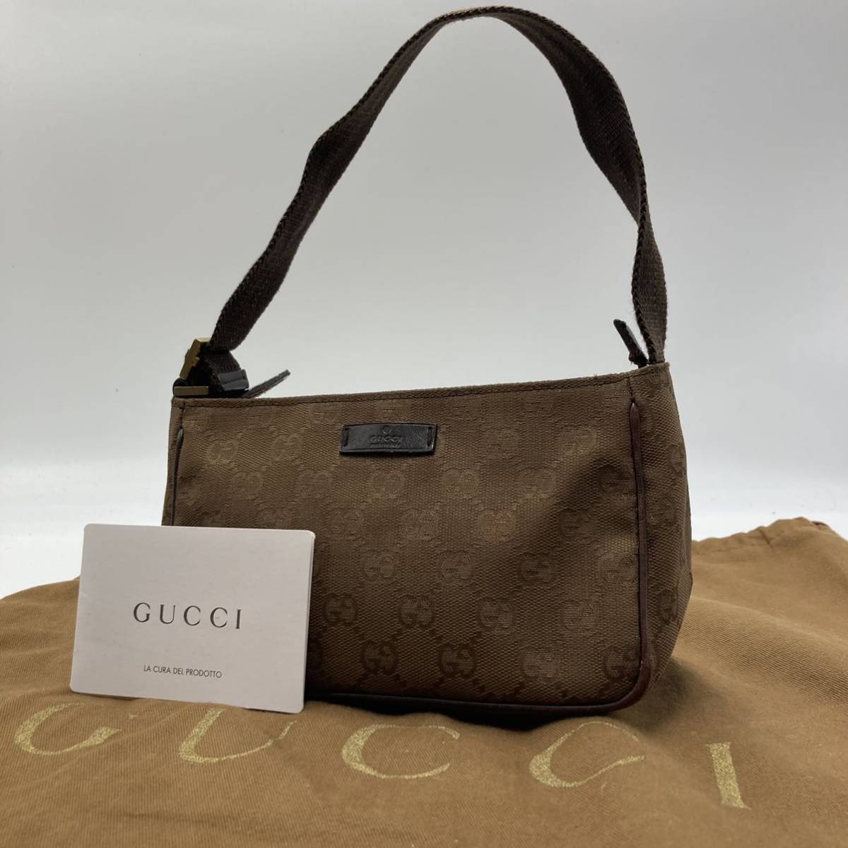 楽天 キャンバス グッチ 【極美品】GUCCI レザー ブラック
