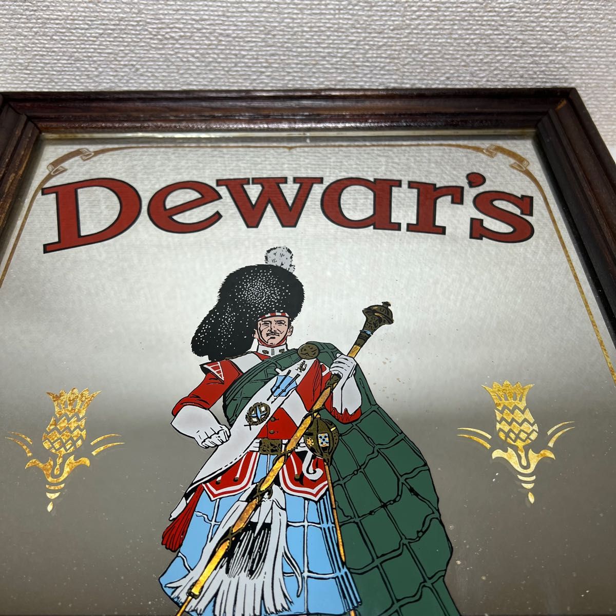 vintage DEWARS デュワーズ パブミラー-