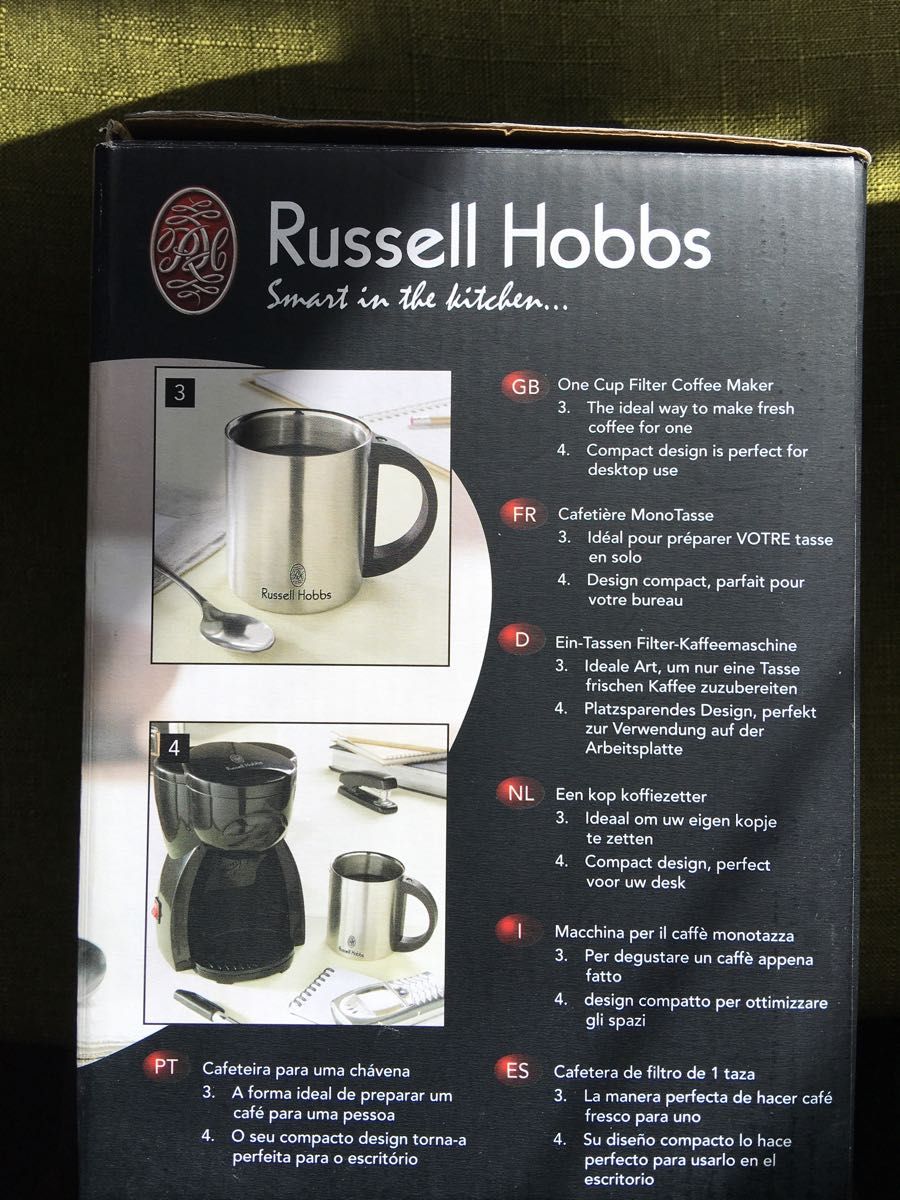 パーソナル　コーヒーメーカー　ダブルステンレスマグ　付　ペーパーレスフィルター　ラッセルホブス RUSSELL HOBBS 保証無