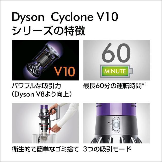 ダイソン V10 Fluffy SV12 ブラックエディション【新品・未開封 