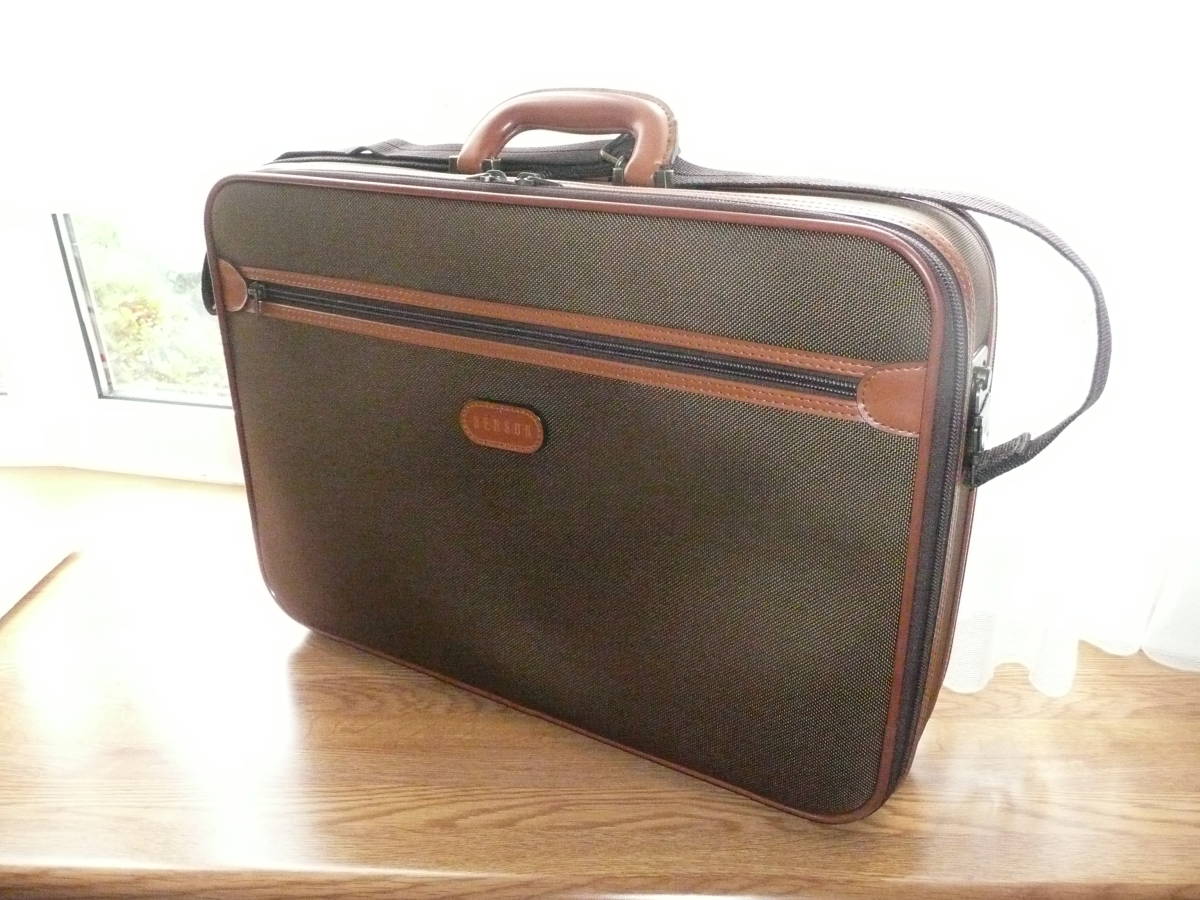 ACE エース BENSON ベンソン 極上 布製ビジネスバッグ ソフトアタッシュケース ブラウン容量18L W45×H31×D10㎝ 出張 旅行 トラベル
