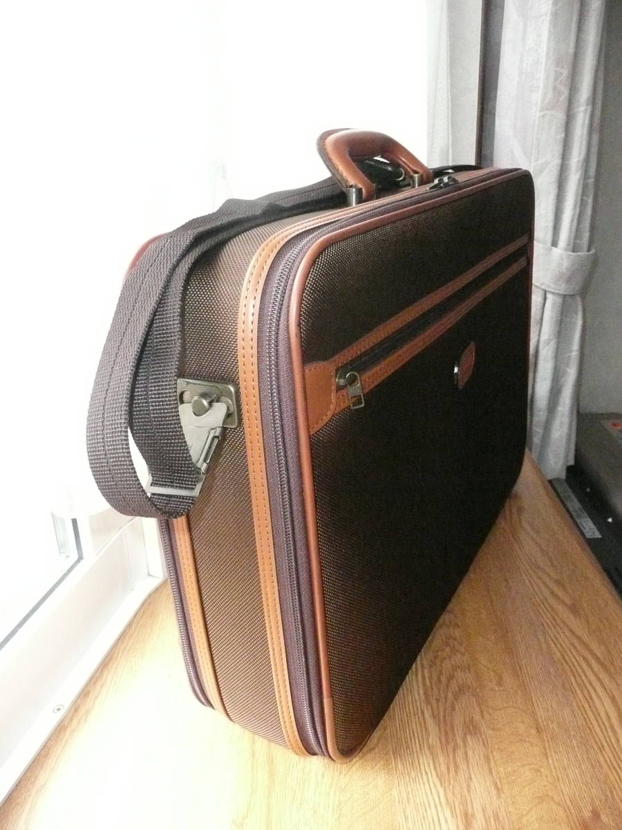 ACE エース BENSON ベンソン 極上 布製ビジネスバッグ ソフトアタッシュケース ブラウン容量18L W45×H31×D10㎝ 出張 旅行 トラベル