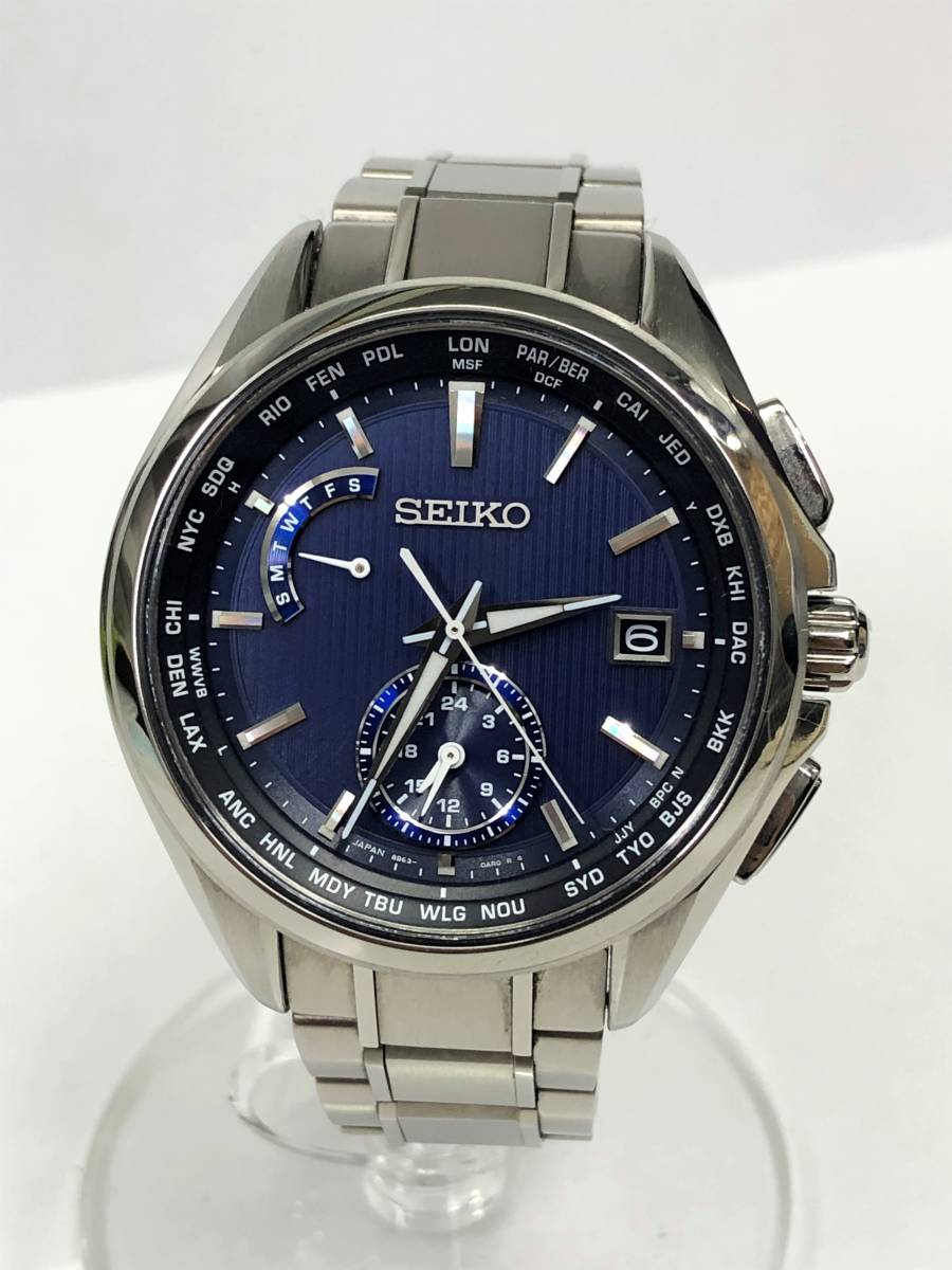 SEIKO ブライツ BRIGHTZ 8B63-0AV0 ベルトチタン ソーラー電波 メンズ