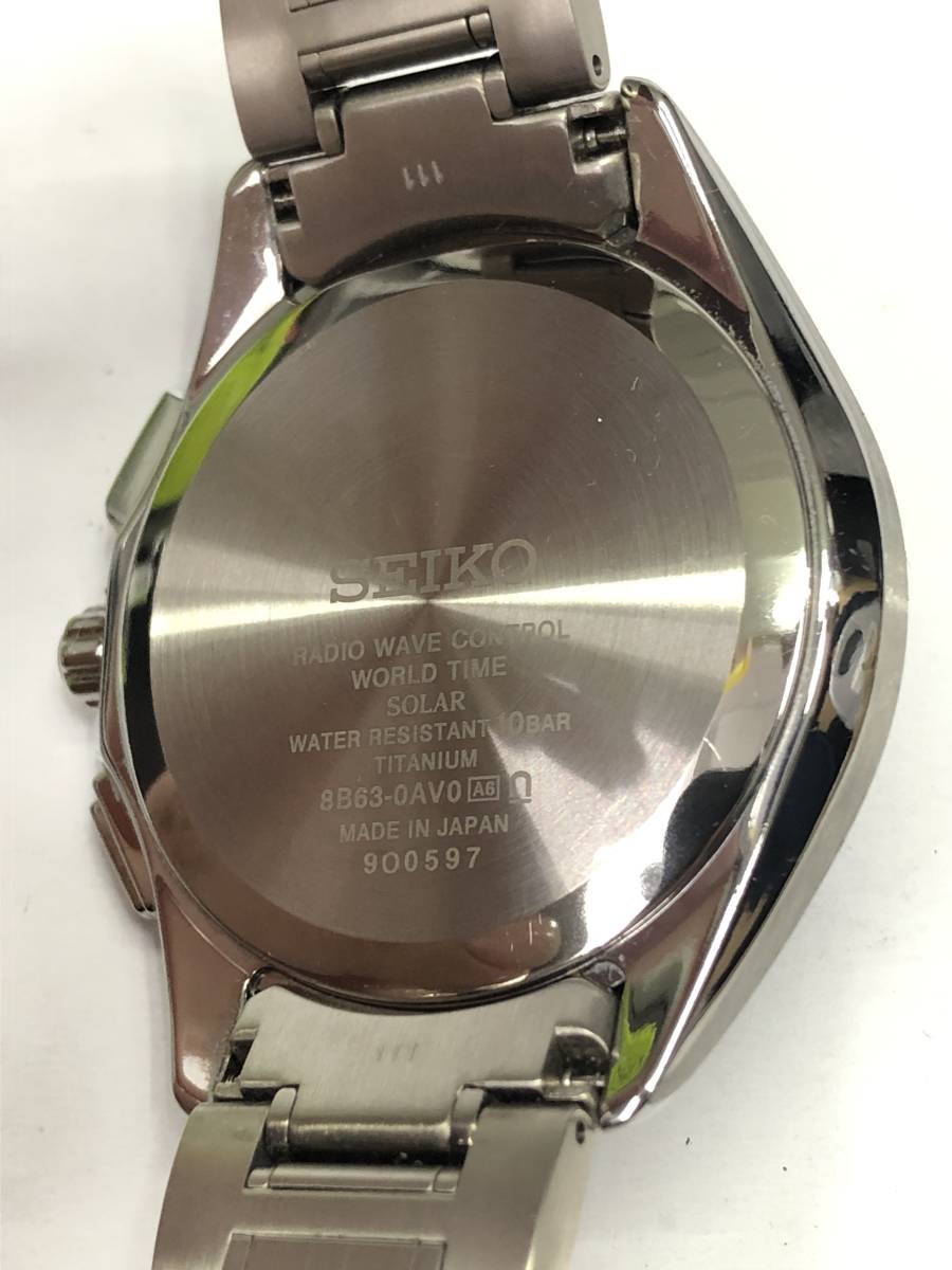 SEIKO ブライツ BRIGHTZ 8B63-0AV0 ベルトチタン ソーラー電波 メンズ 腕時計 SS-038786_画像6