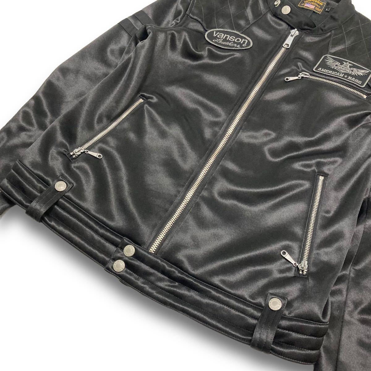 VANSON】 バンソン ボンディング シングルライダースジャケット VANSON】 バンソン ボンディング シングルライダースジャケット