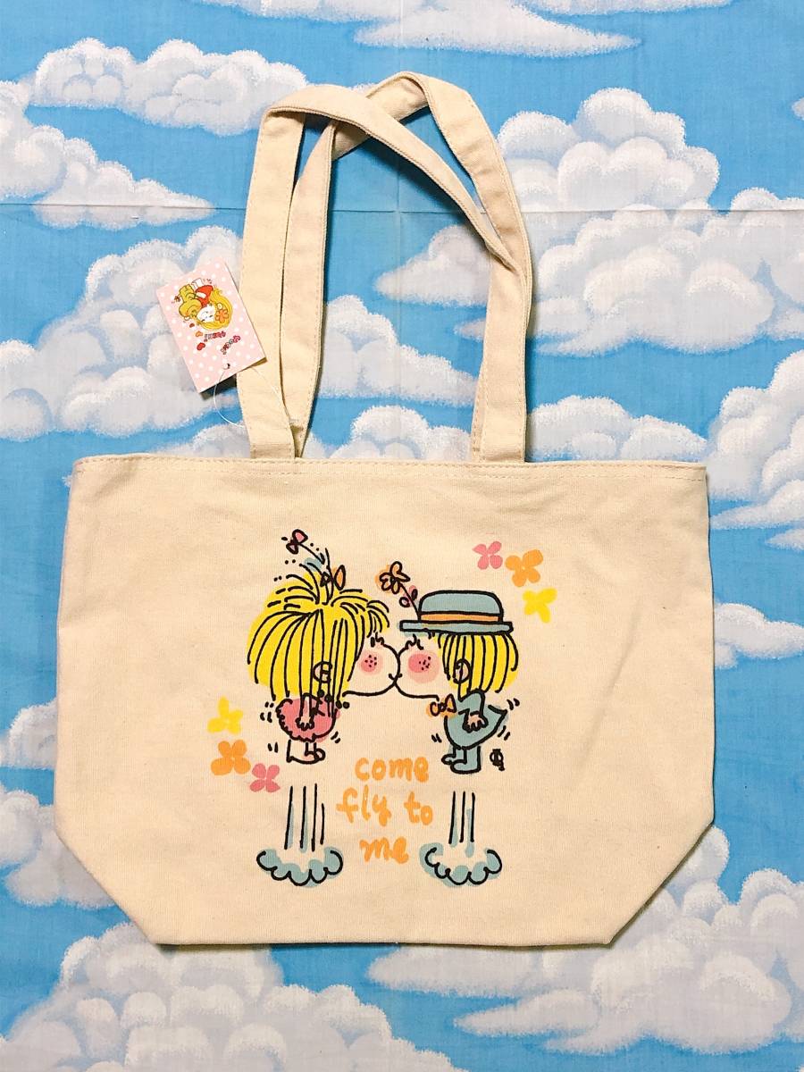 ★kaho★即決/新品★水森亜土★トートバッグ/サブバッグ★ジャンプちゅ★Lサイズ_画像1